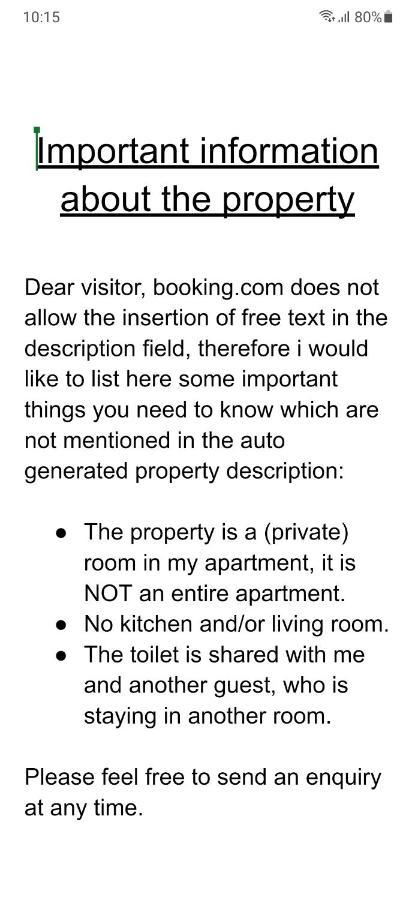 Nicole, Not For Parties, Not A Hotel, Room With Shared Bathroom, No Kitchen Amsterdam Exterior photo